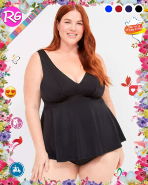 Ropa de baño tankini escote en v